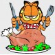 Garfield Thanksgiving Feast Vinyl Iron-On Decal