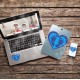 Baby Shower Blue Feet It's a Boy Vinyl Decal