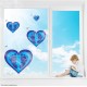 Baby Shower Blue Feet It's a Boy Static Cling Decal