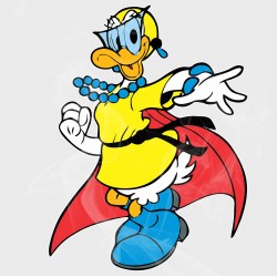 Daisy Duck Style Superhero Style Vinyl Decal