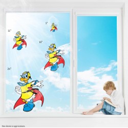 Daisy Duck Style Superhero Style Static Cling Decal