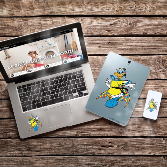 Daisy Duck Style Superhero Style Autism Awareness Vinyl Decal