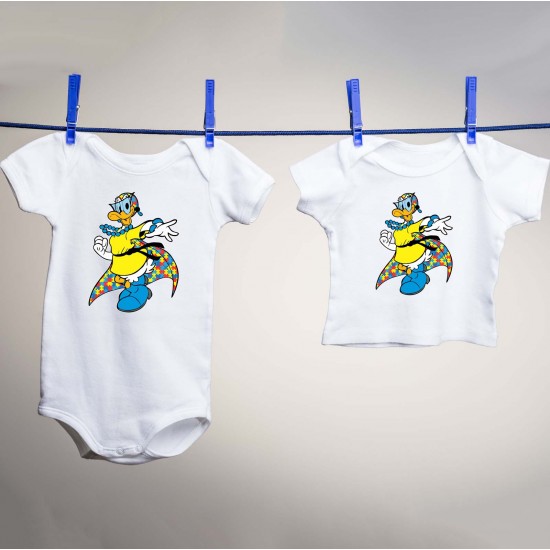 Daisy Duck Style Superhero Style Autism Awareness Vinyl Iron-On Decal