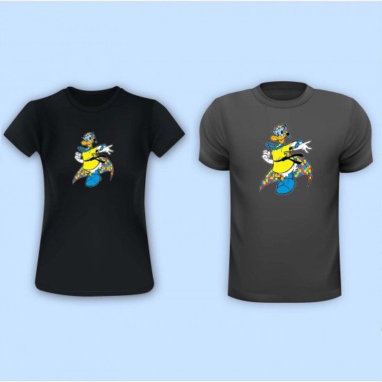 Daisy Duck Style Superhero Style Autism Awareness Vinyl Iron-On Decal