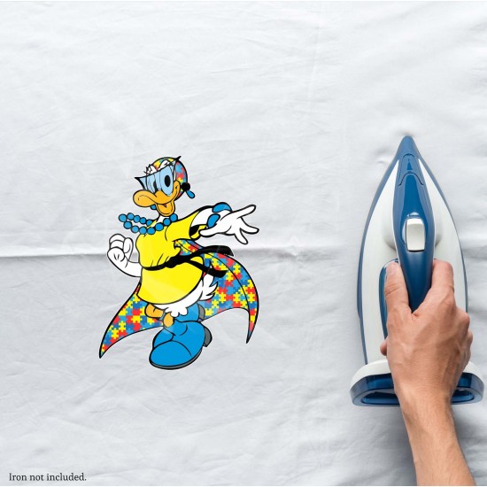 Daisy Duck Style Superhero Style Autism Awareness Vinyl Iron-On Decal