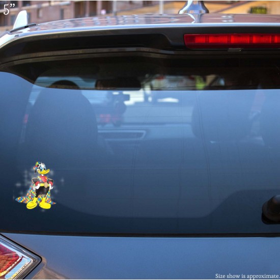 Donald Duck Style Superhero Style Autism Awareness Vinyl Decal