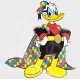 Donald Duck Style Superhero Style Autism Awareness Vinyl Iron-On Decal
