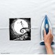 Nightmare before Christmas Jack Skellington Black & White Vinyl Iron-On Decal