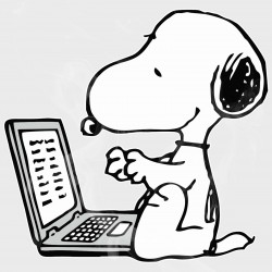 Comic Classics Snoopy on Laptop Back to School Vinyl Decal