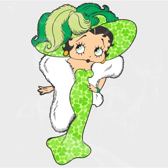 betty boop green dress Betty Boop St Patrick's Day Green Dress and Hat Women's Sweatshirt main image 0