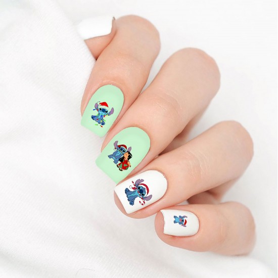 Stitch Nail Decals Waterslide Decals Nail Art Nail Stickers 