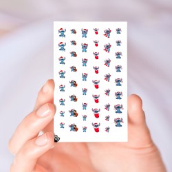Lilo & Stitch Christmas Nail Decals
