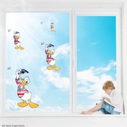 Donald Duck Patriotic Static Cling Decal