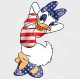 Daisy Duck Patriotic Static Cling Decal