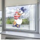 Daisy Duck Patriotic Static Cling Decal