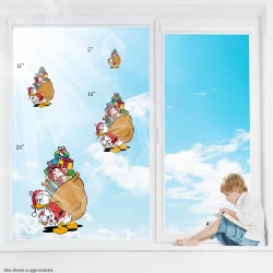 Donald Duck Santa Static Cling Decal