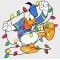 Donald Duck Christmas Lights Vinyl Iron-On Decal