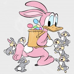 Donald Duck Easter Bunny Vinyl Decal