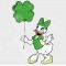 Daisy Duck St Patrick's Day Static Cling Decal