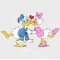 Donald & Daisy Love Vinyl Iron-On Decal