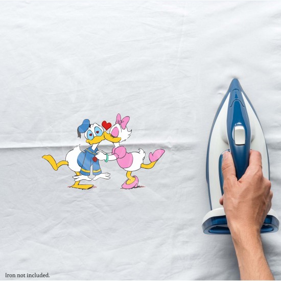 Donald & Daisy Love Vinyl Iron-On Decal