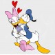 Donald & Daisy Kiss Vinyl Iron-On Decal