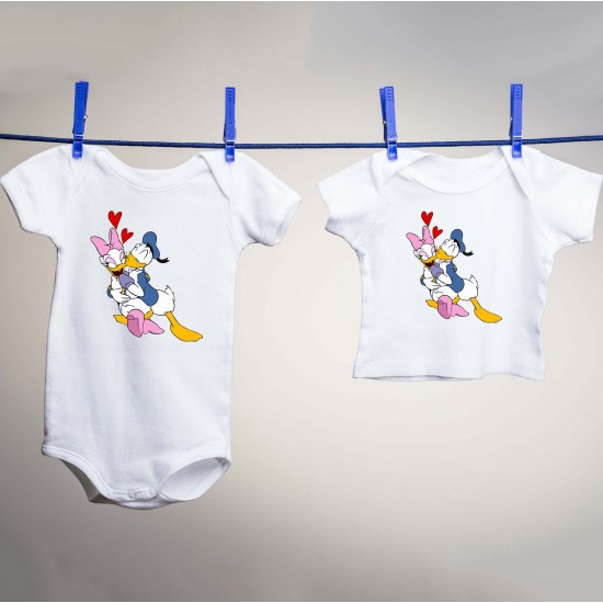 Donald & Daisy Kiss Vinyl Iron-On Decal