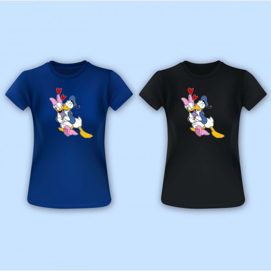 Donald & Daisy Kiss Vinyl Iron-On Decal