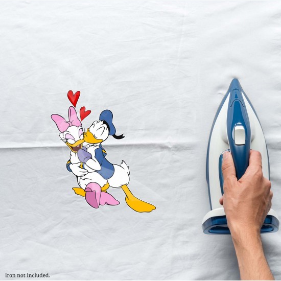 Donald & Daisy Kiss Vinyl Iron-On Decal