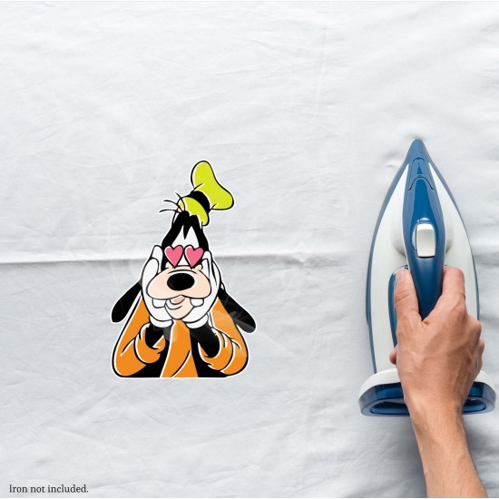 Goofy Heart Eyes Vinyl Iron-On Decal