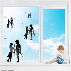 Edward Scissorhands & Kim Static Cling Decal