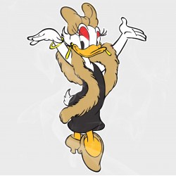 Daisy Duck Style All Dressed Up Vinyl Decal