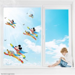 Mickey & Pluto Style Superhero Styles Static Cling Decal
