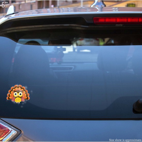 Owl Thanksgiving Turkey Vinyl Decal