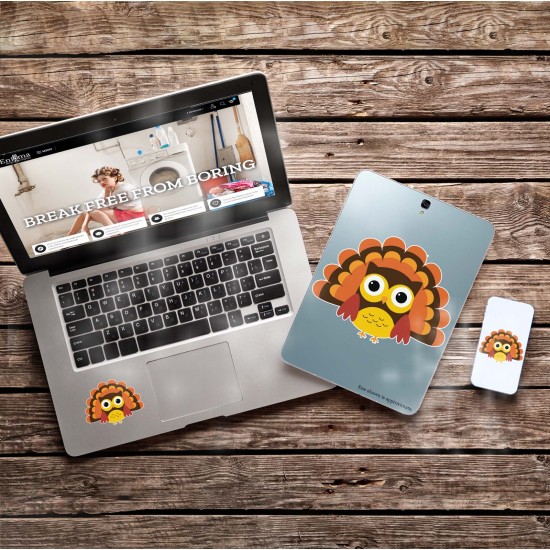 Owl Thanksgiving Turkey Vinyl Decal