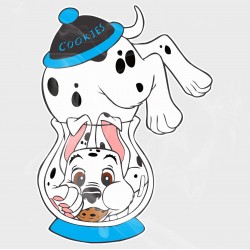 Dalmatians Puppy in the Cookie Jar Vinyl Decal