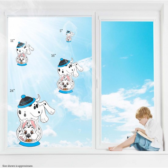 Dalmatians Puppy in the Cookie Jar Static Cling Decal