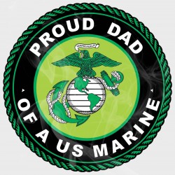 USMC Proud Marine Dad Vinyl Decal (Multiple Colors Available)