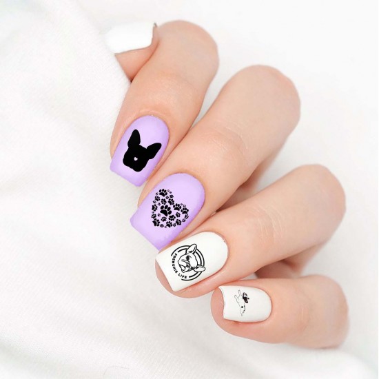 French Bulldog Nail Decals