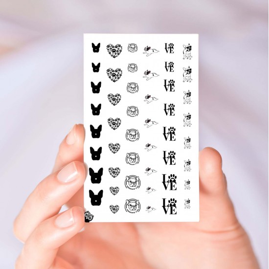 French Bulldog Nail Decals