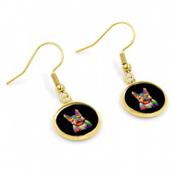 Abstract Frenchie Earrings