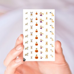 Corgie Halloween Nail Decals