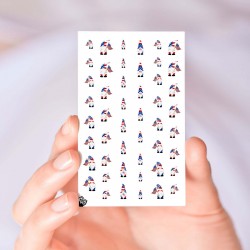 Gnomes Patiotic Nail Decals