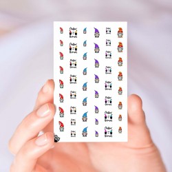Chilling with my Gnomies Nail Decals