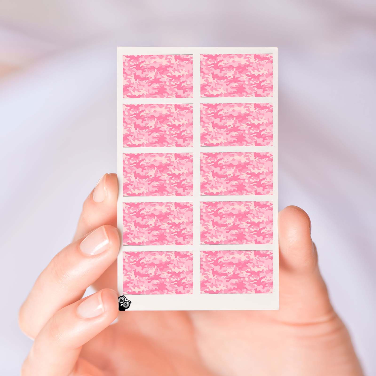 Pink Camo Nail Decals