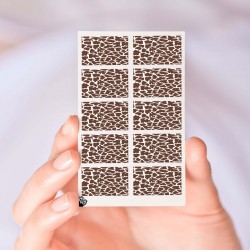 Giraffe Print Nail Decals