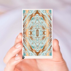 Marble Teal & Gold Nail Decals