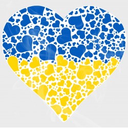 Celebrate Heritage - Ukraine Heart of Hearts Vinyl Decal