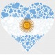 Celebrate Heritage - Argentina Heart of Hearts Vinyl Iron-On Decal