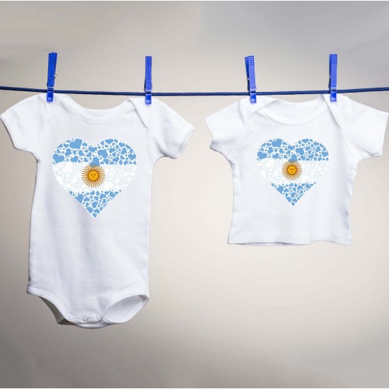 Celebrate Heritage - Argentina Heart of Hearts Vinyl Iron-On Decal